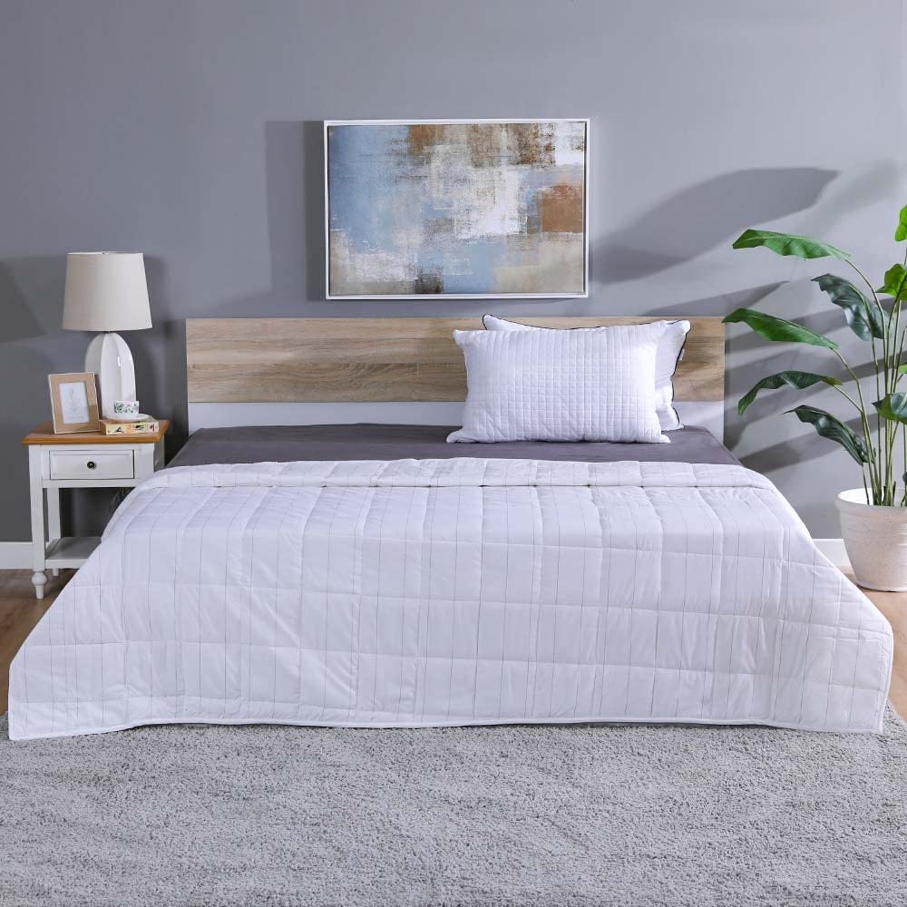 Danube Home Joy Cotton Quilted Bed Spread King -White