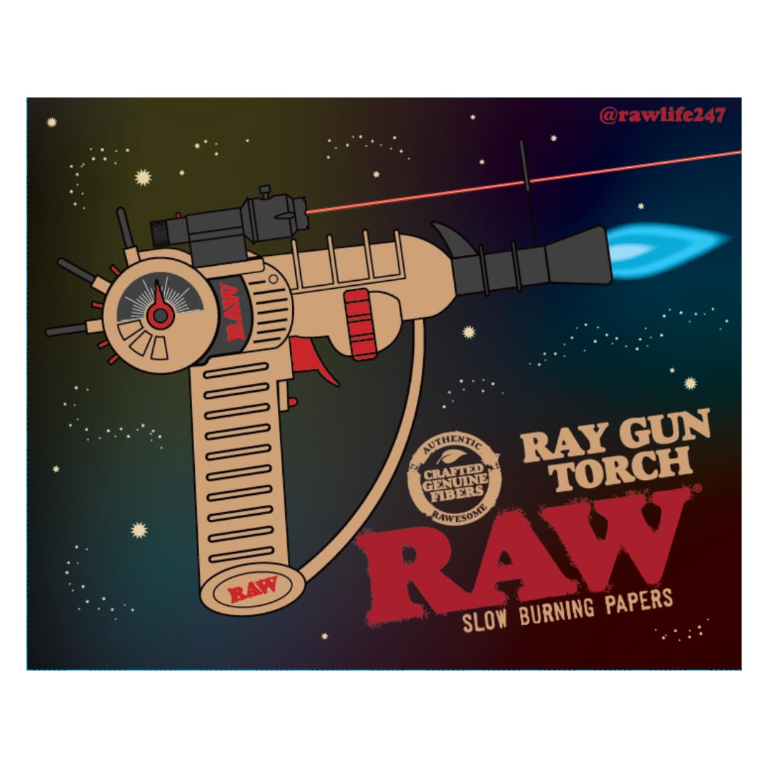RAW xThicket Raygun V2 Briquet torche avec flamme réglable, verrouillage de sécurité