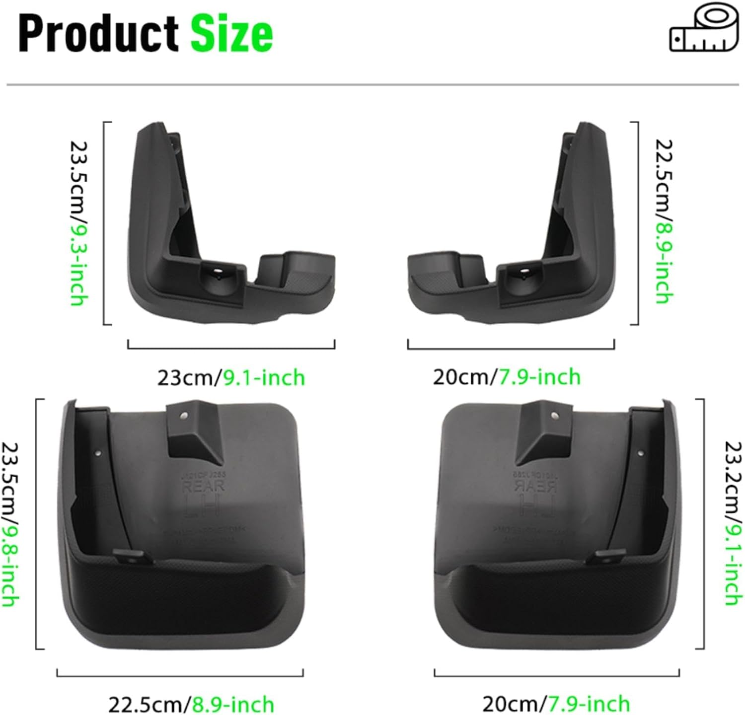 4PCS Car Mud Flaps Splash Guards Mudguards Car Mud Flaps Compatible with Subaru XV 2013 2014 2015 2016 2017