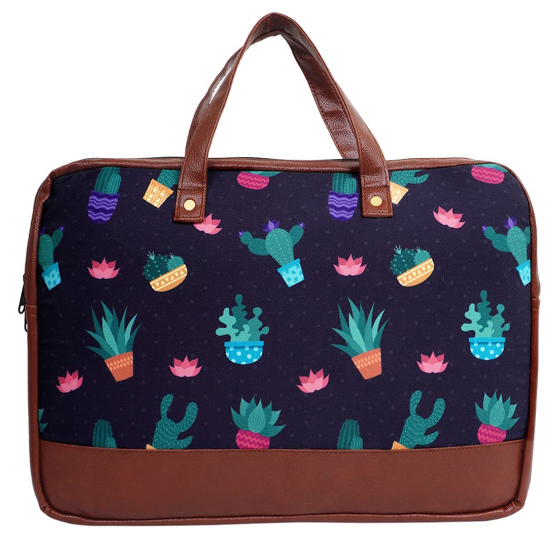 Crazyify Cactus Printed Leather Laptop Bag For Men & Women | Leather Laptop Bags/Briefcase with Screen Size Up to 15.6 Inch (B0B46H51K6) Amazon Price History, Amazon Price Tracker
