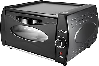TAIMIKO Tandoor Oven Mini Pizza Chapati Roti Lahmacun Manakish Pizza Oven Tandoori Takeaway Electric Bread Maker Top Plate With Glass,Accessories