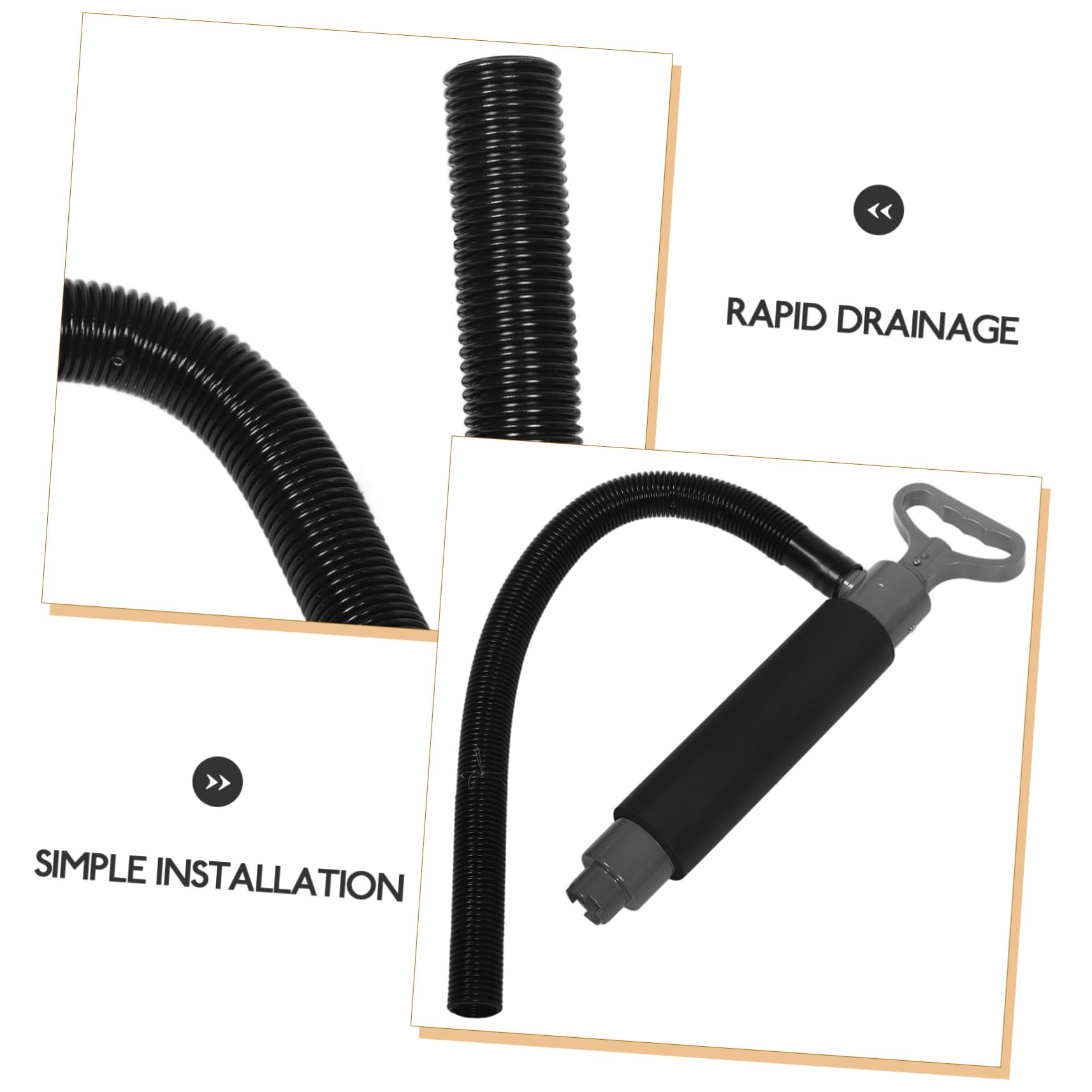 Handbilgepumpe Kajakpumpe aus Kunststoff 41cm mit Ergonomischem Griff Tragbare Bilgenpumpe für Kajak Kanu Boot zum Wasserablassen