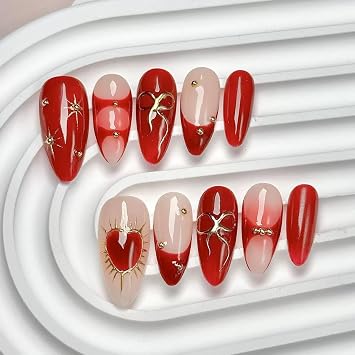 Red Press on Nails   -   -       -  S