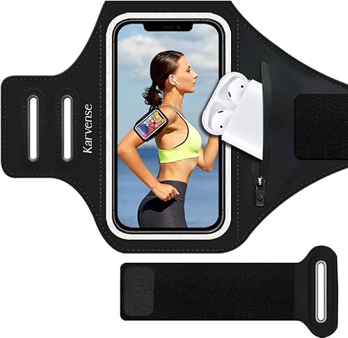 Miniatura 1 de Soporte de teléfono para correr, bandas de brazo de teléfono Karvense para correr, ejercicio, entrenamiento, trotar, para iPhone SE13 mini12 mini11