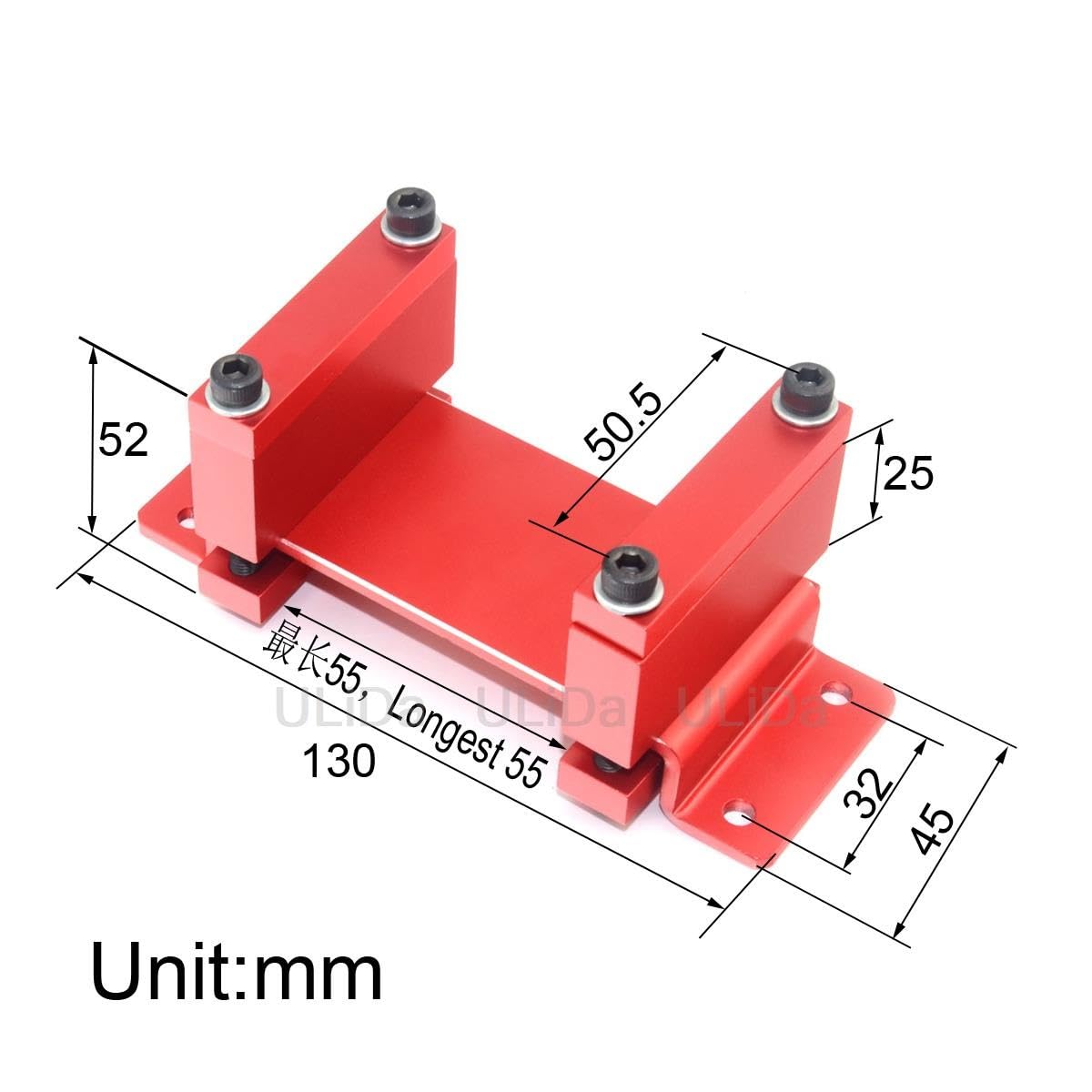 Banco de Pruebas de Motor de Gasolina Banco de rodaje Motor de metanol for aeromodelos RC CNC Aeromodelo(Red)