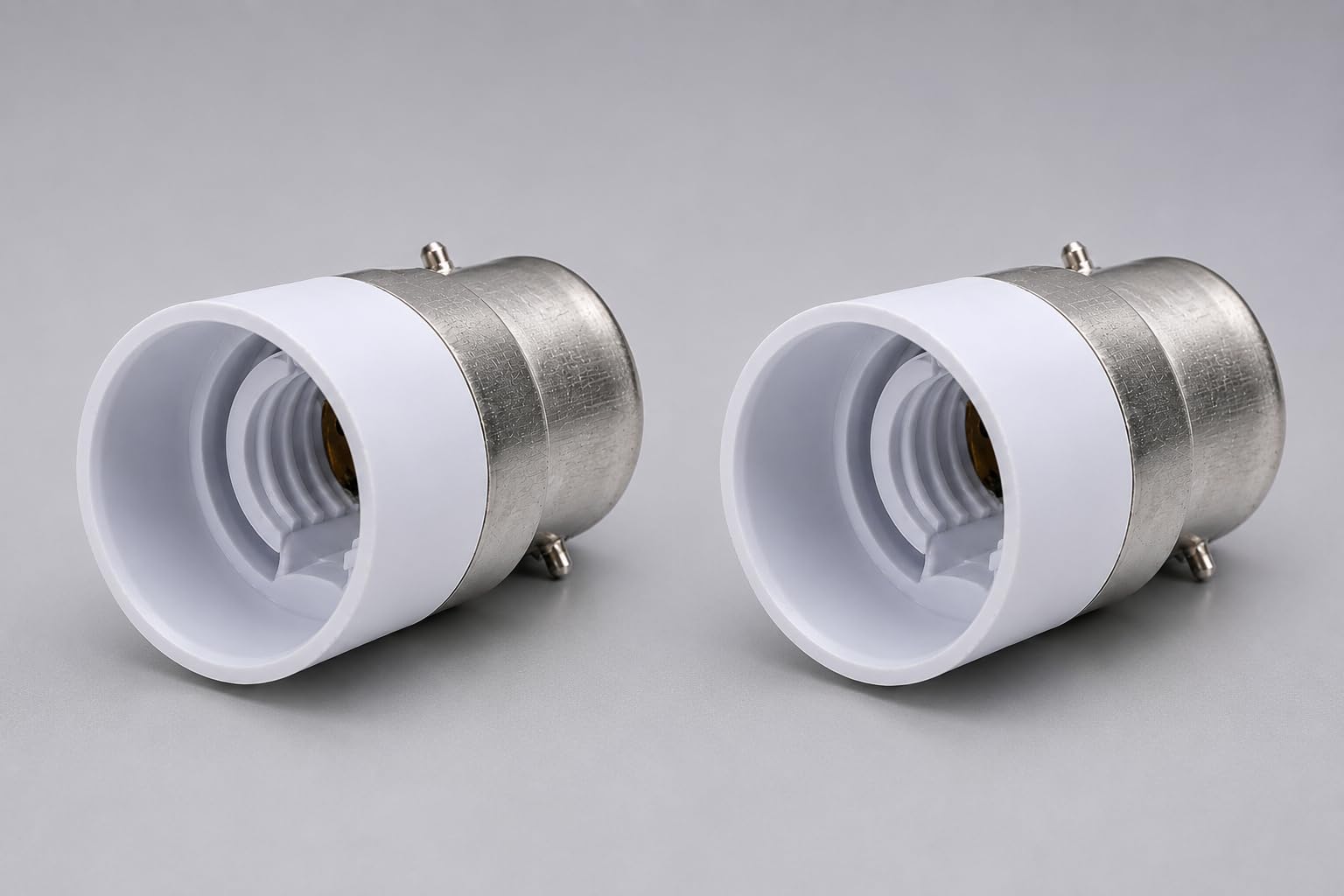 B22 Male To E14 Female Lamp/Bulb Base Holder Socket Converter, Metal and PBT Plastic Material, White (2)-image-26