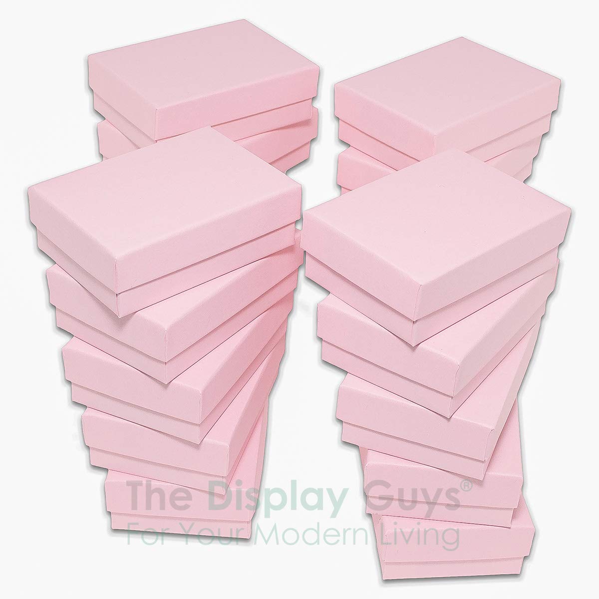 TheDisplayGuys - Caja de regalo de cartón, 25 unidades, color rosa, 3 1/4 x 2 1/4 x 1 (#32), Rosado, 25
