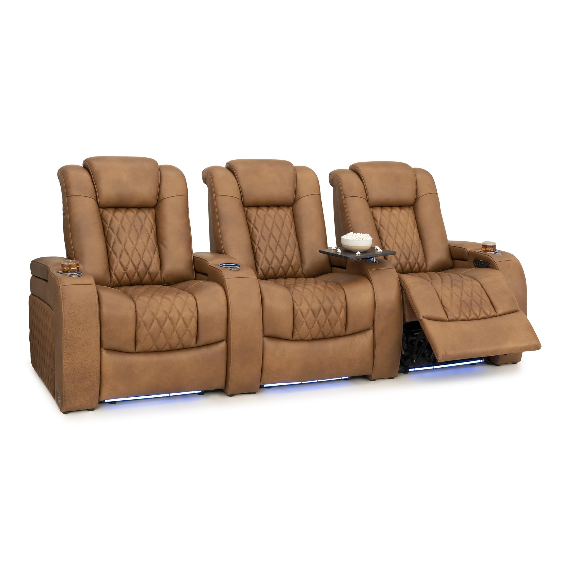 Seatcraft Diamante Home Theater Seating Tawny Row of 3