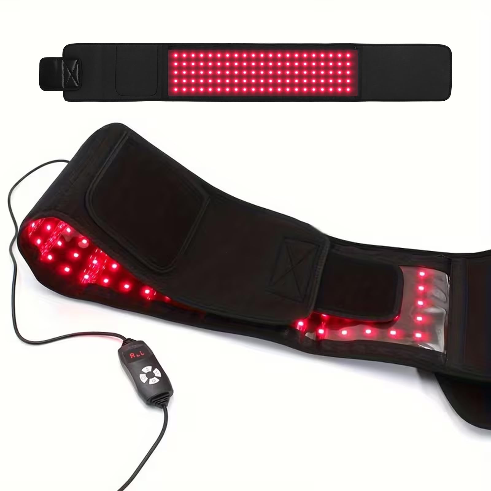 Ceinture à lumière rouge pour corps, 5 modes améliorés 2026 lumière proche infrarouge pour le corps, lampe à haute efficacité LED à double onde (660 nm et 850 nm), personnalisation multi-mode