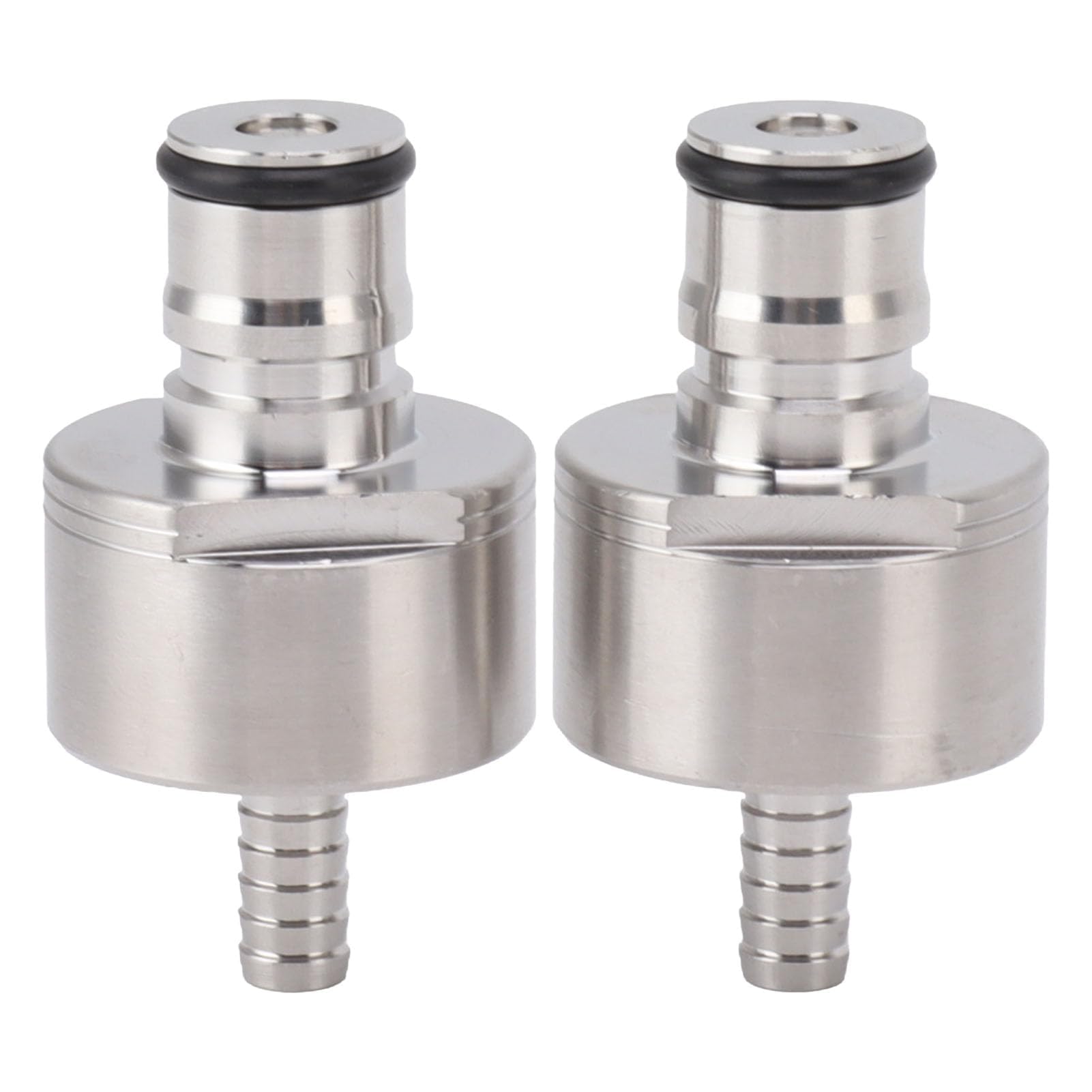 Tapa de Carbonatación de Acero Inoxidable con Conector Ball Lock, Pack de 2, Sello de Goma para Bebidas sin Fugas, Carbonatador Forzado para Elaboración de Refrescos en Casa, Bare