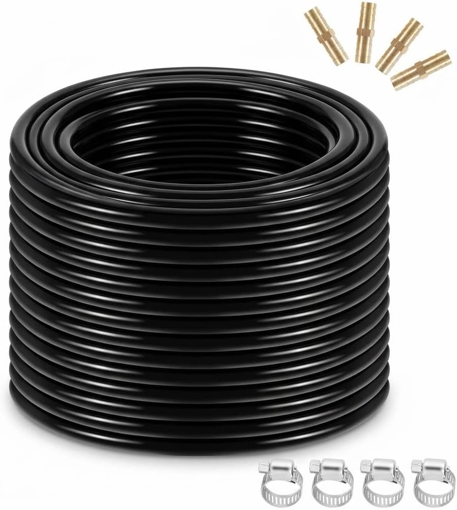 Durable Pond Tubing, Pond Hose for Ponds and Fountains, Flexible Plastic Tubing with 656 Feet Length