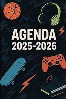 Agenda scolaire 2025-2026 avec congés France, calendrier hebdomadaire et mensuel pour écoliers, collégiens et lycéens, adapté aux garçons et filles: ... pour organiser cours, devoirs, examens