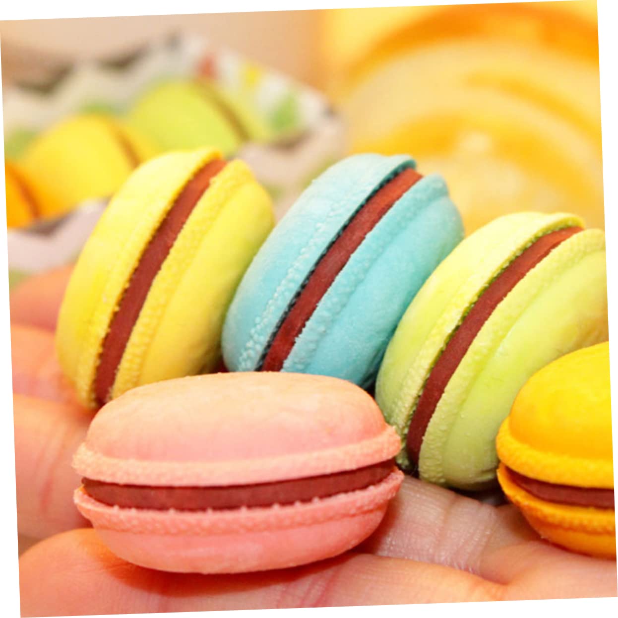 SHINEOFI 3 Set Gomma Macaron Pennarelli Cancellabili A Secco Expo Gomme Da Cancellare Per Puzzle Gomma Cancellare Per Cancellare Mini Gomme Da Cancellare Per La Classe 4 Scatole*3