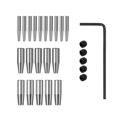 WUTA Brogue Style - Punzones de cuero para agujeros, 20 piezas, cabezales de repuesto perforados a mano, herramientas de perforación de agujeros
