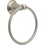 Delta Windemere (1-Pack) Hand Towel Holder SpotShield Brushed Nickel Towel Racks for Bathroom Wall Round Towel Ring Holder for Bath Towel Hanger for Kitchen, Bathroom Accessories 79646-BN