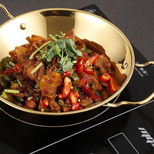 Miniatura 7 de Cabilock Olla japonesa para fideos ramen coreano de acero inoxidable con doble asa, olla de estofado de sopa instantánea, cuenco de fideos para el