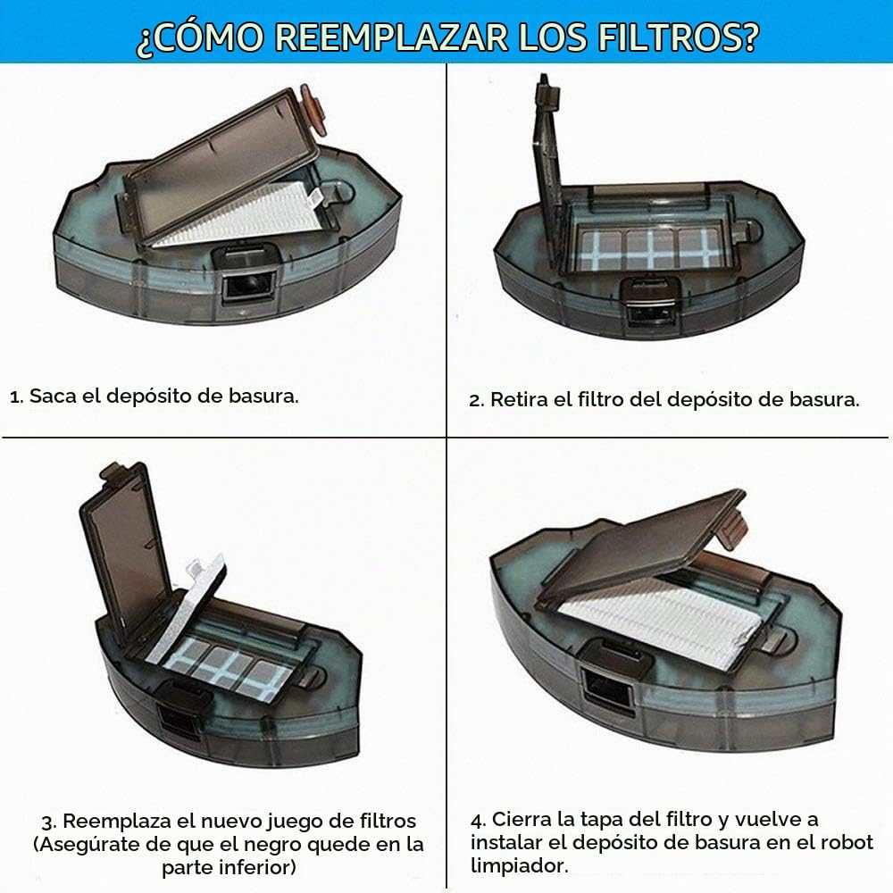 Kit de Piezas de Repuesto Compatible Conga Excellence 990 Eufy RoboVac 11 RoboVac 11c Ecovacs Deebot N79 Deebot N79s Robot Aspirador,Paquete de 19