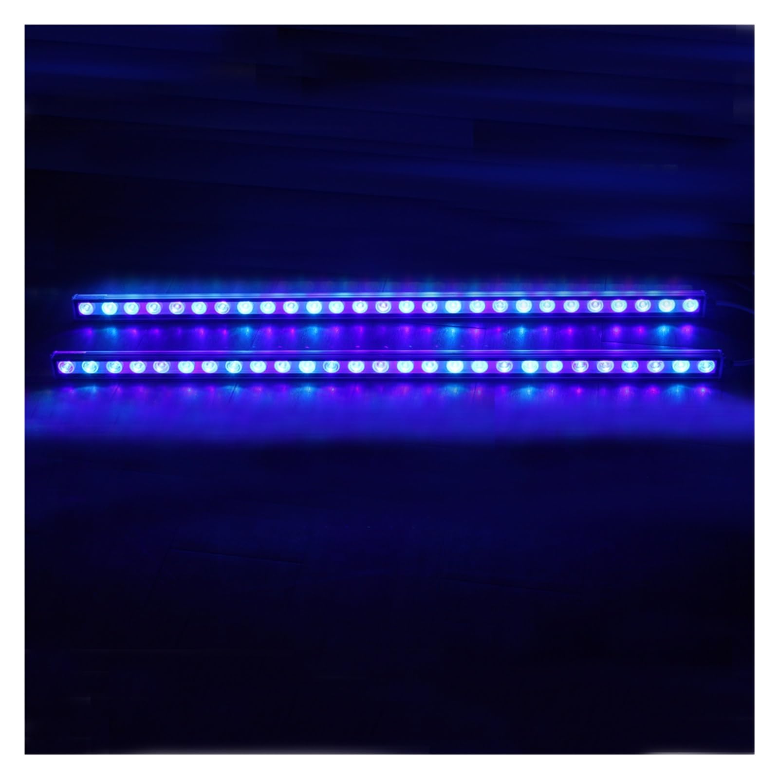 VCHICS Luces LED de arrecife, 2 juegos de luces Led for acuario 54W/81W/108W con 470nm 450nm, barra tira luz UV azul for, lámpara for tanque peces arrecife Coral(2setsX85cm Blue UV)