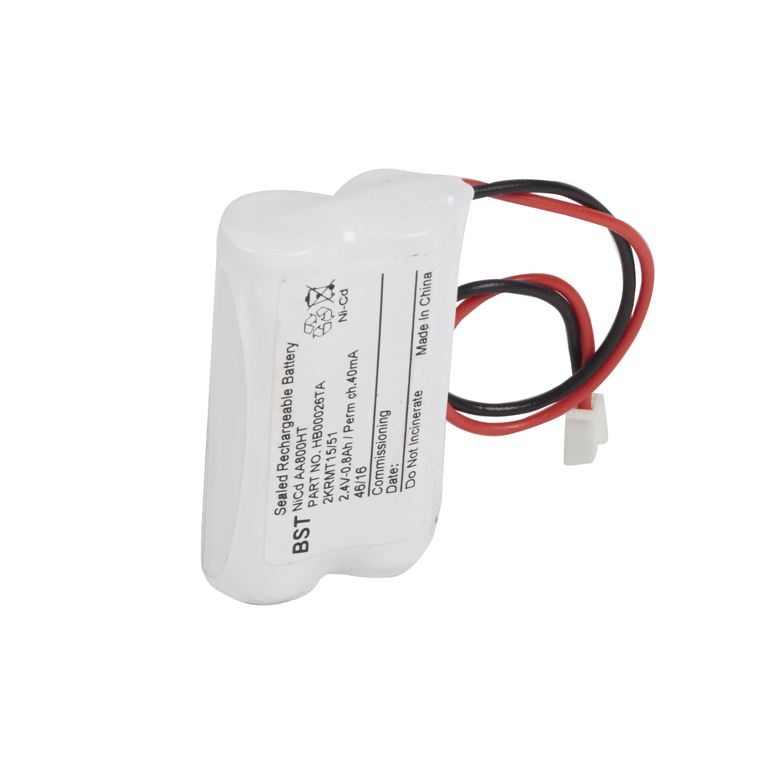Legrand 061087 Ni-Cd Batterie, 2.4V, 0.8Ah pour Blocs Kickspot D'évacuation, BAES + BAEH et BAEH ECO1