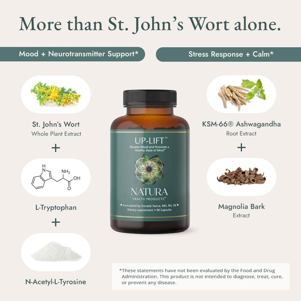 Natura Health Products Up-Lift St Johns Wort Mood Support Supplement 90ct — Amazon image 3