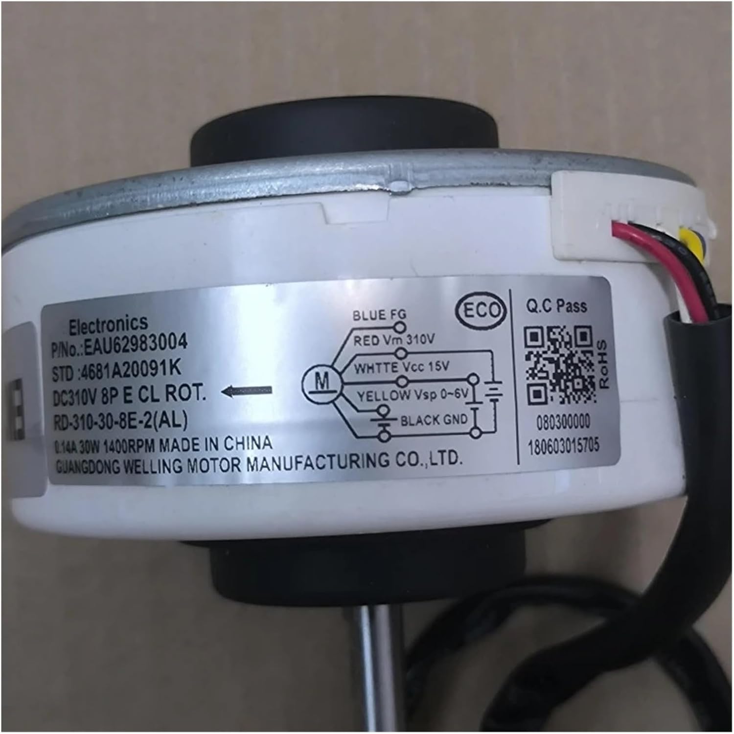 Air conditioner motor RD-310-30-8E-2(AL) EAU62983004 4681A20091K SIC-37CVJ-F130-3 Replacement air conditioner motor
