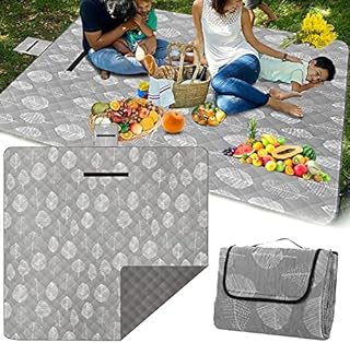 MOCOLI Picnic Blanket Waterproof 200x200 Outdoor Beach Blanket XXL Sand Free Beach Mat Camping Blanket Sandproof Outdoor Blanket Family Blanket Picnic Mat with Carrying HandlePicnic Blanket Washable
