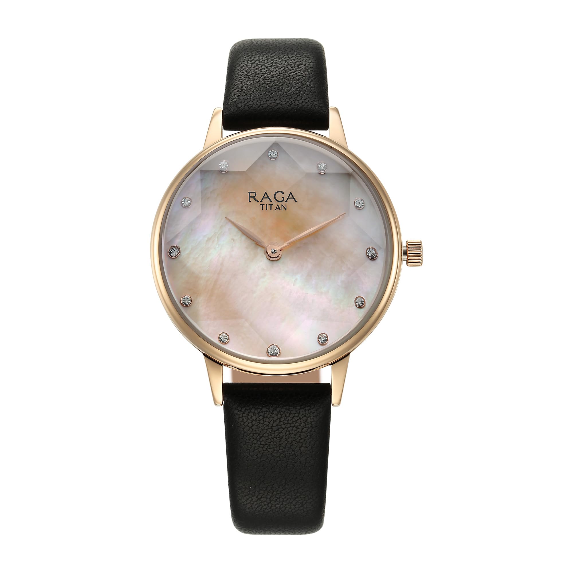Titan Raga Showstopper Quartz Analog Mother of Pearl Dial Leather Strap Watch for Women-95274WL02 (B0CVTWRMLG) Amazon Price History, Amazon Price Tracker