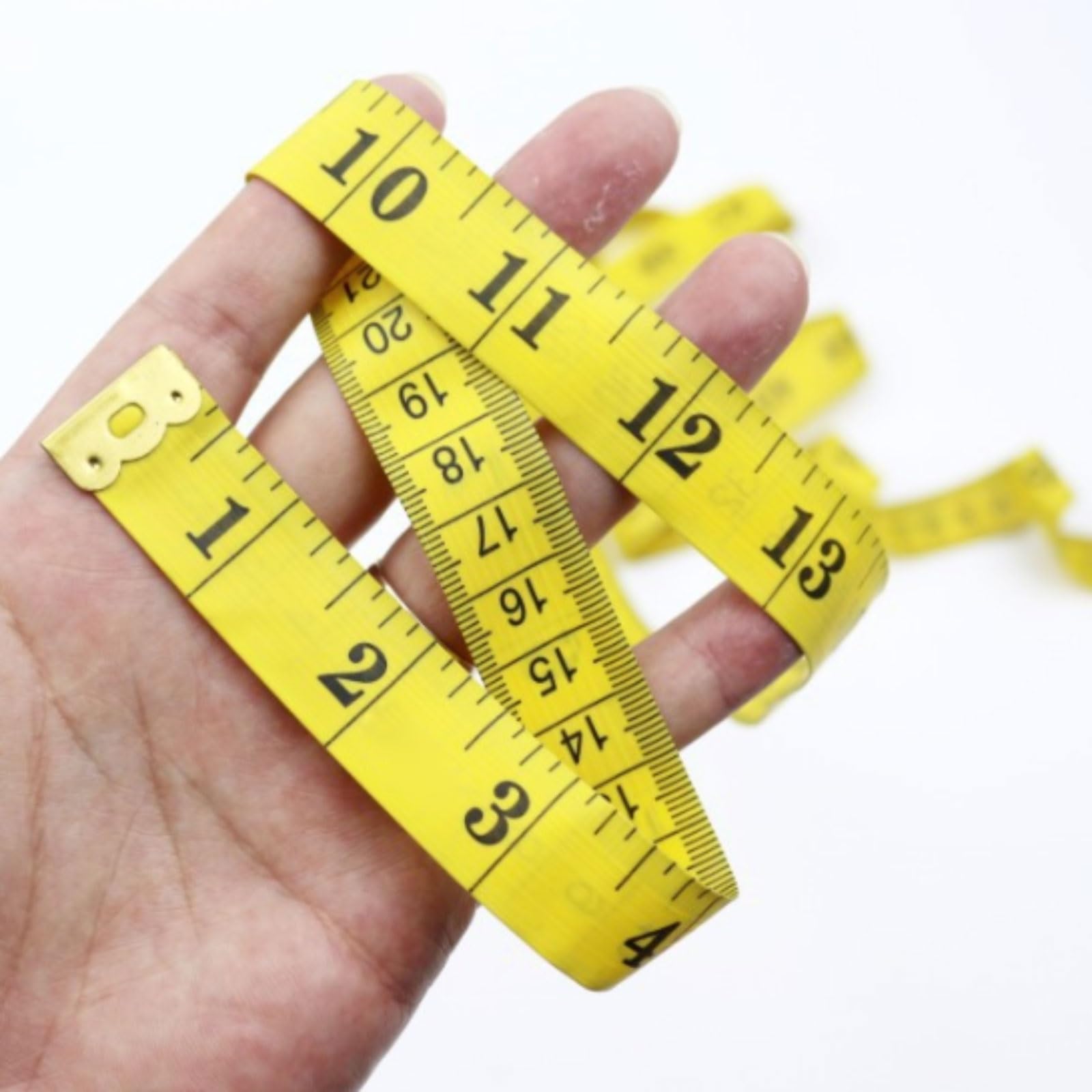Cinta métrica de fibra de vidrio suave con marcas de doble cara | Punta de metal, básculas claras y legibles for medir el cuerpo, costura a medida, hecha a mano, 60 pulgadas/150cm(Groen)
