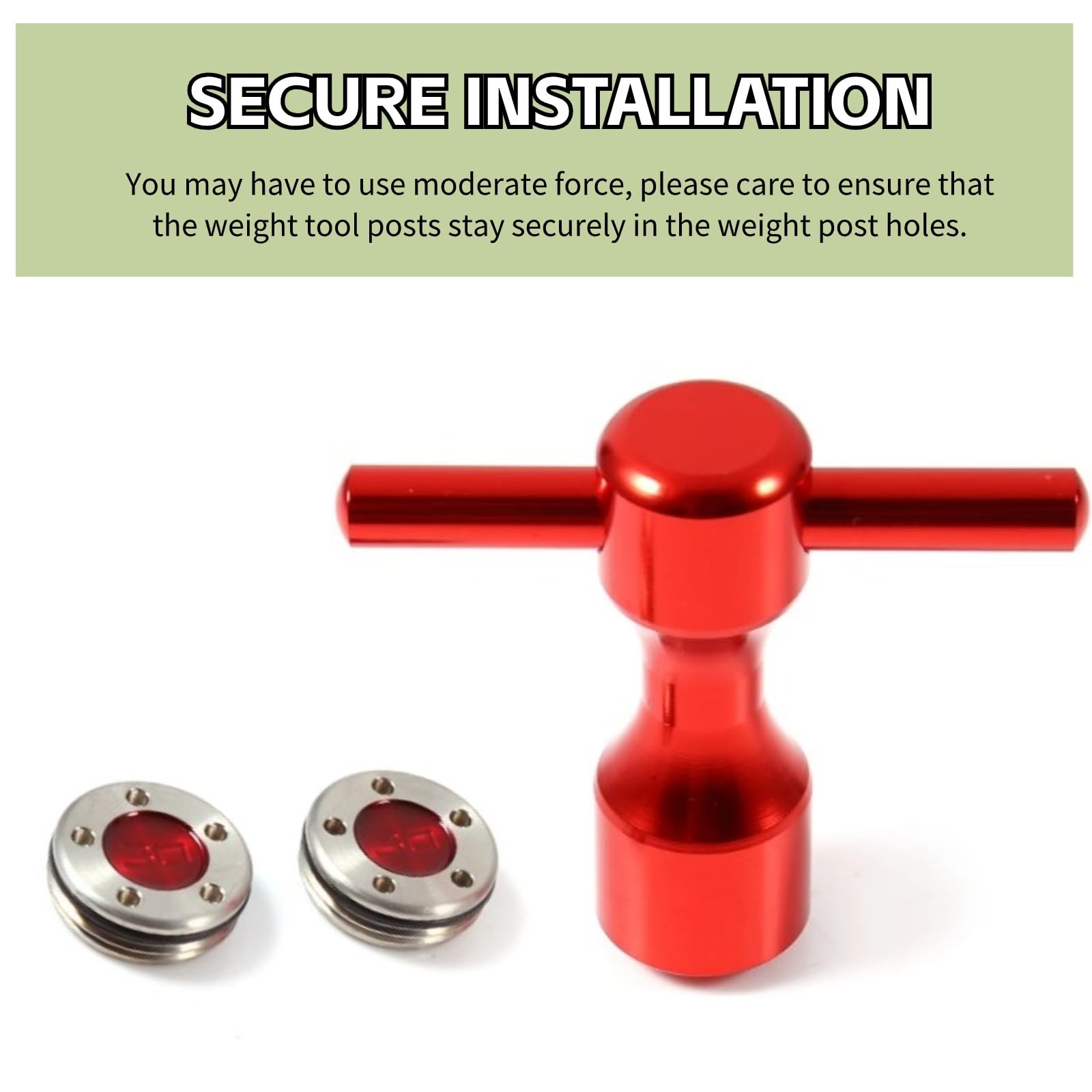 Herramienta de Llave Inglesa de Peso de Putter, 2 Piezas 25-40g Red Golf Putter Weights + Herramienta de Llave de Llave de Golf para Putters Scotty Cameron(30G)