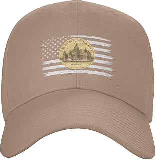 US and Seal of Des Moines, Iowa Baseball Cap for Men Women Adjustable Closure Trucker Hats