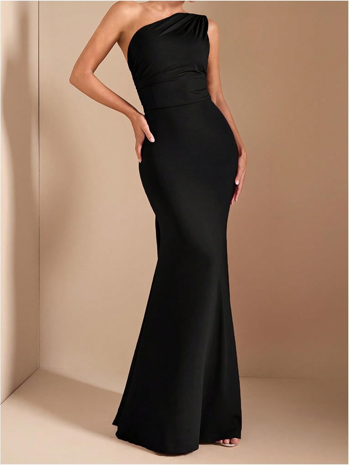 Verdusa Women's One Shoulder Maxi Formal Dresses Tie Backless Wedding Guest Dress Elegant Festival Date Night Outfits - Image 2