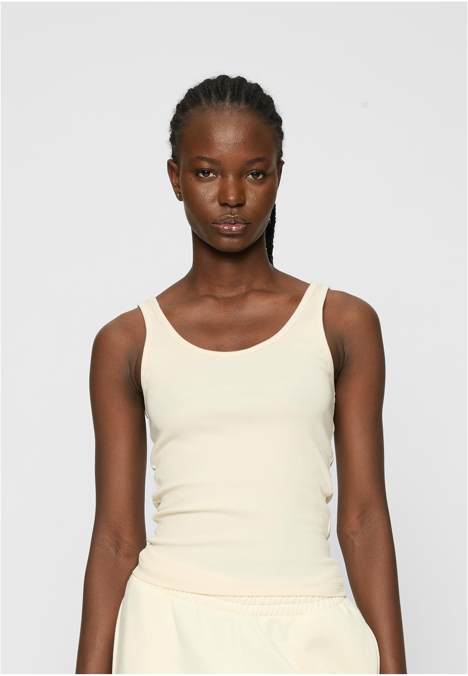 Urban Classics Podkoszulek Kobiety Damski Top Z Żeberkami, Organiczny, Basic, 2 Sztuki