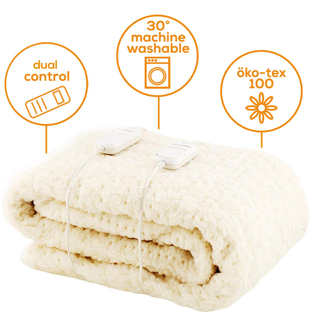 Monogram by Beurer Komfort Heated Mattress Cover - Dual Control | Fully  fitted with deep elasticated skirt | Machine washable | 6 temperature  settings | Extra soft u0026 breathable | Super King 180x200cm : Amazon.co.uk:  Everything Else