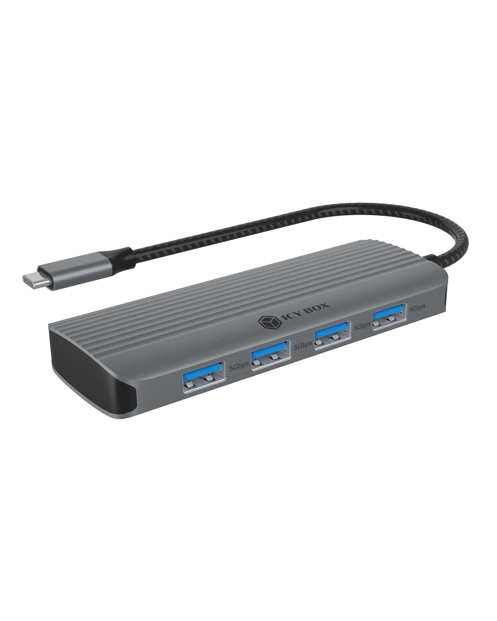 ICY BOX Docking Station USB-C (6 in 1) con HDMI (4K 60 Hz), Hub 4X USB 3.2 (Gen 1), Power Delivery 100W, Alluminio, Plug & Play, Windows e macOS, IB-DK4022a-CPD
