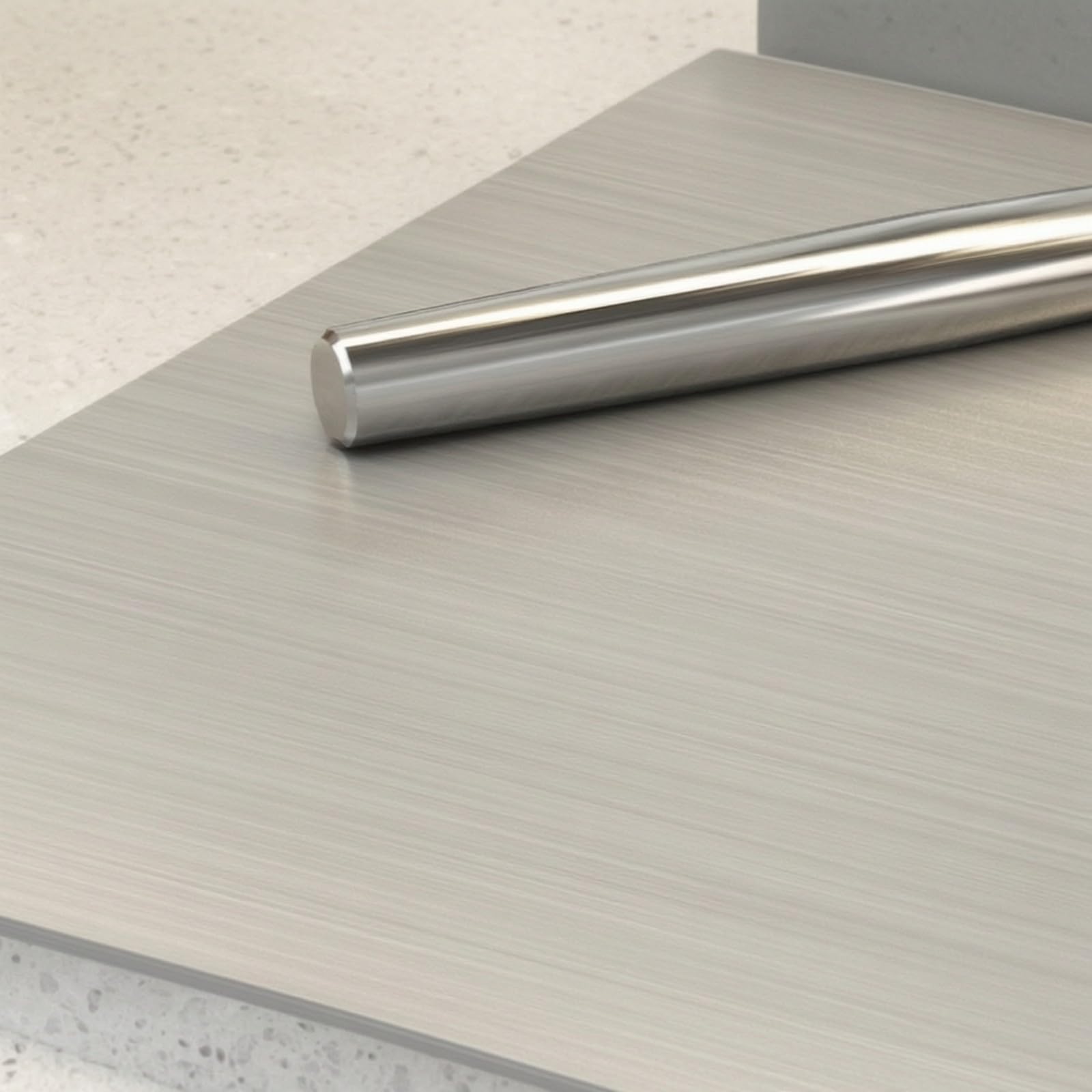 Yajuyi Tagliere in Acciaio Inox Quadrato Igienico Spianatoia in Acciaio Inox Multiuso Tagliere con Bordo Ripiegato per Domestica, 50cmx70cm