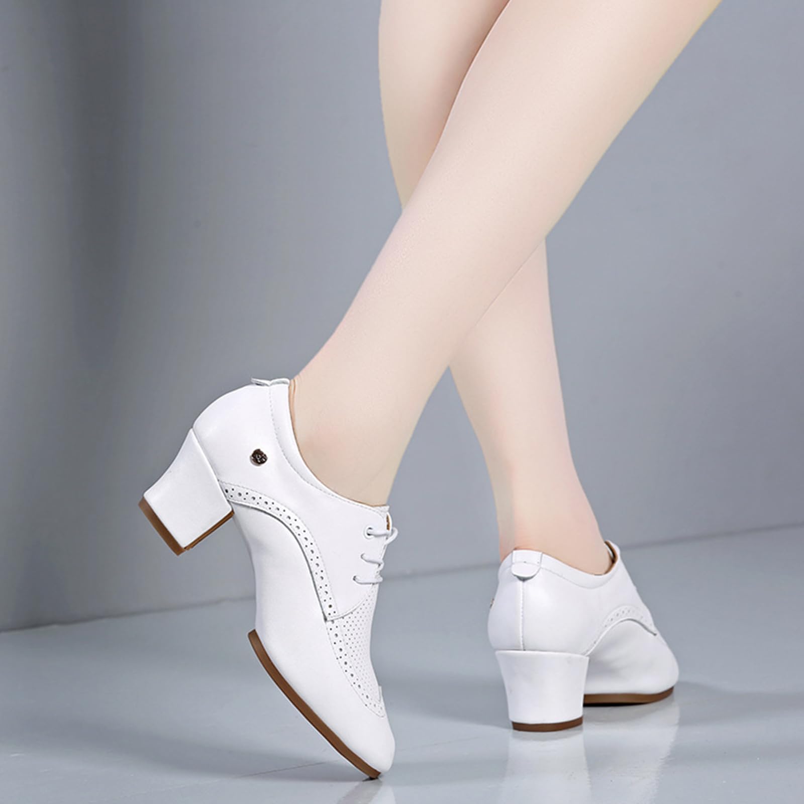 Tanzschuhe Damen 3.5cm Absatz Standard Tanzschue for Latein Jazz Line Dance Zwei Sohlenarten zur Auswahl