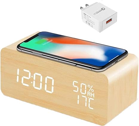 Amazon Co Jp Hzdhclh 目覚まし時計 置き時計 Qiワイヤレス充電機能 デジタル Android Iphone 木目調 カレンダー 温湿度 Usb給電 音声感知 明るさ調整 省エネ Qc3 0急速充電器付き ベージュ ホーム キッチン Amazon Co Jp Hzdhclh 目覚まし時計 置き時計 Qiワイヤレス充電機能 デジタル Android Iphone 木目調 カレンダー 温湿度 Usb給電 音声感知 明るさ調整 省エネ Qc3 0急速充電器付き ベージュ ホーム キッチン