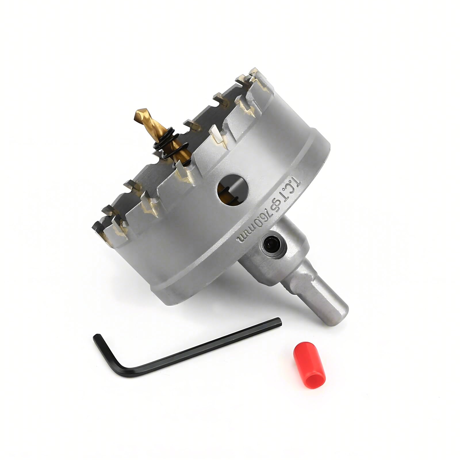 3''(76mm) TCT Hole Saw,Tungsten Carbide Hole Saw with Titanium-Plated Pilot Drill bit for Hard Metal,Alloy,Aluminum,Stainless Steel,Plastic,Iron