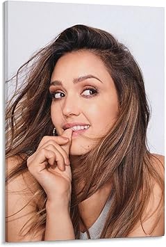 Amazon ジェシカアルバの寝室のポスターの肖像写真かわいい女の子 クール ポスター 壁アート キャンバス 印刷 アートパネル オフィス装飾 ぶら下がる 版画 ギフト24 36inch 60 90cm ウォールステッカー オンライン通販