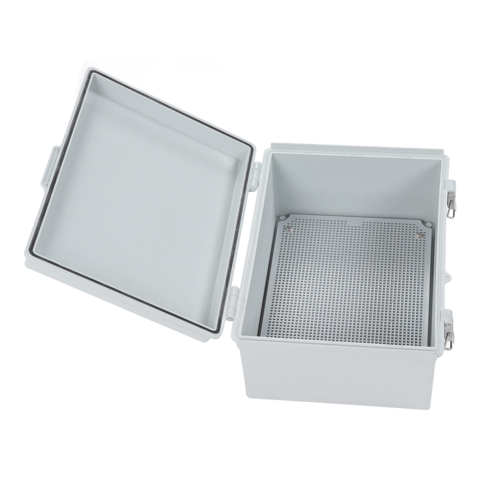 Scatola di giunzione impermeabile, scatola di connessione elettrica con grado di protezione IP66, custodia in ABS per uso interno ed esterno, design a cerniera con chiusure in acci