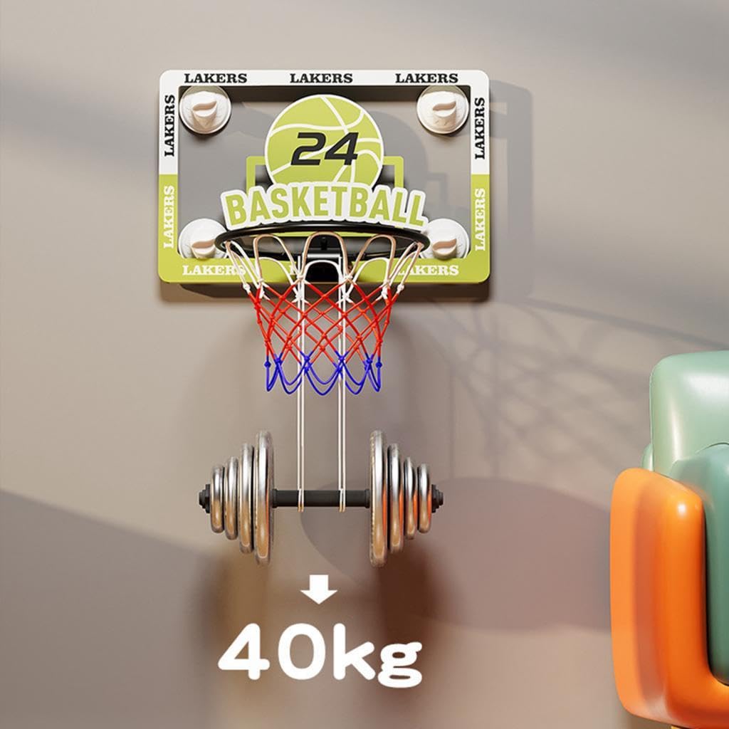 Giochi Da Tabellone per Canestro Da Basket per Interni Attrezzatura di Facile Installazione con Ventosa Montata a Parete per Regali Da Giardino Sopra, non basket, Piccolo