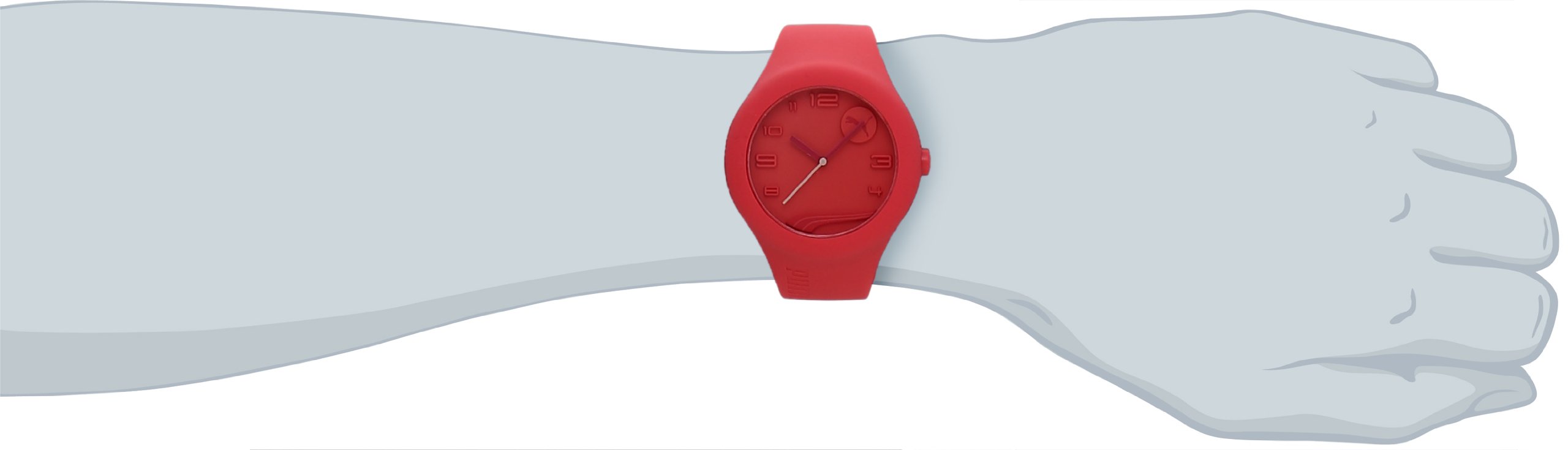PUMA PU103211003 - Reloj analógico de Cuarzo Unisex con Correa de plástico, Color Naranja