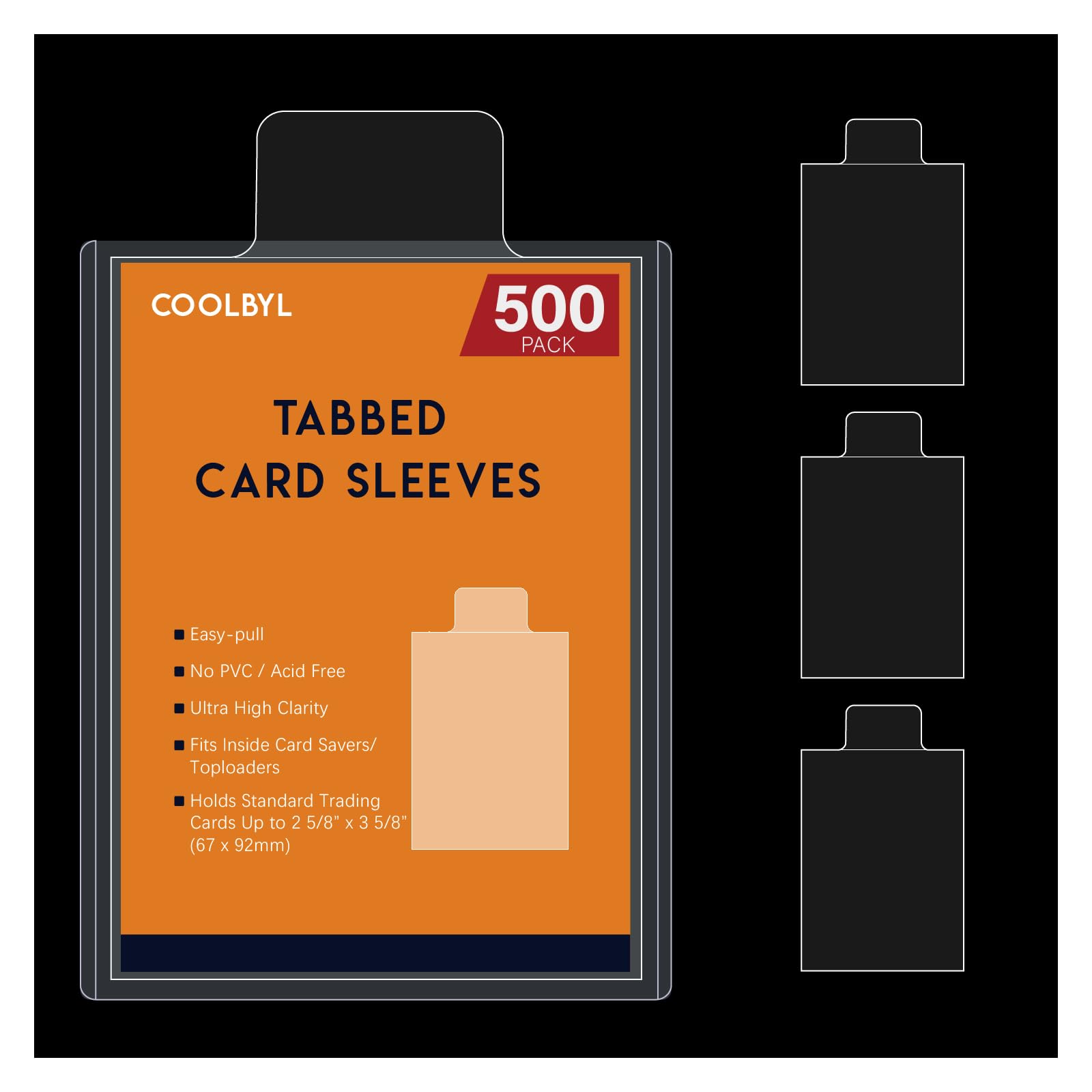 Amazon.com: Coolbyl 500 Tabbed Card Sleeves