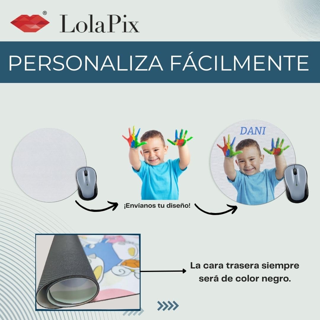 Alfombrilla Ratón Personalizada. Mouse Pad Personalizado. Alfombrillas Raton Personalizadas. Mousepad Tapete Escritorio. Regalos Personalizados Hombre, Mujer, Padre 18x22cm Rectangular