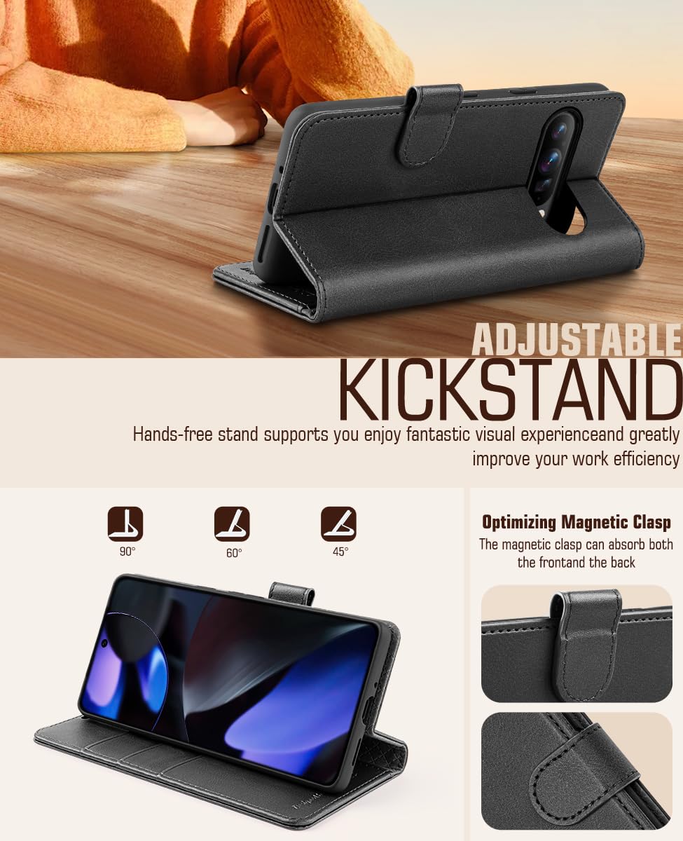 OCASE For Google Pixel 9 Pro XL Case, Preiu PU Leather Wallet Phone Case With [Card Holders
