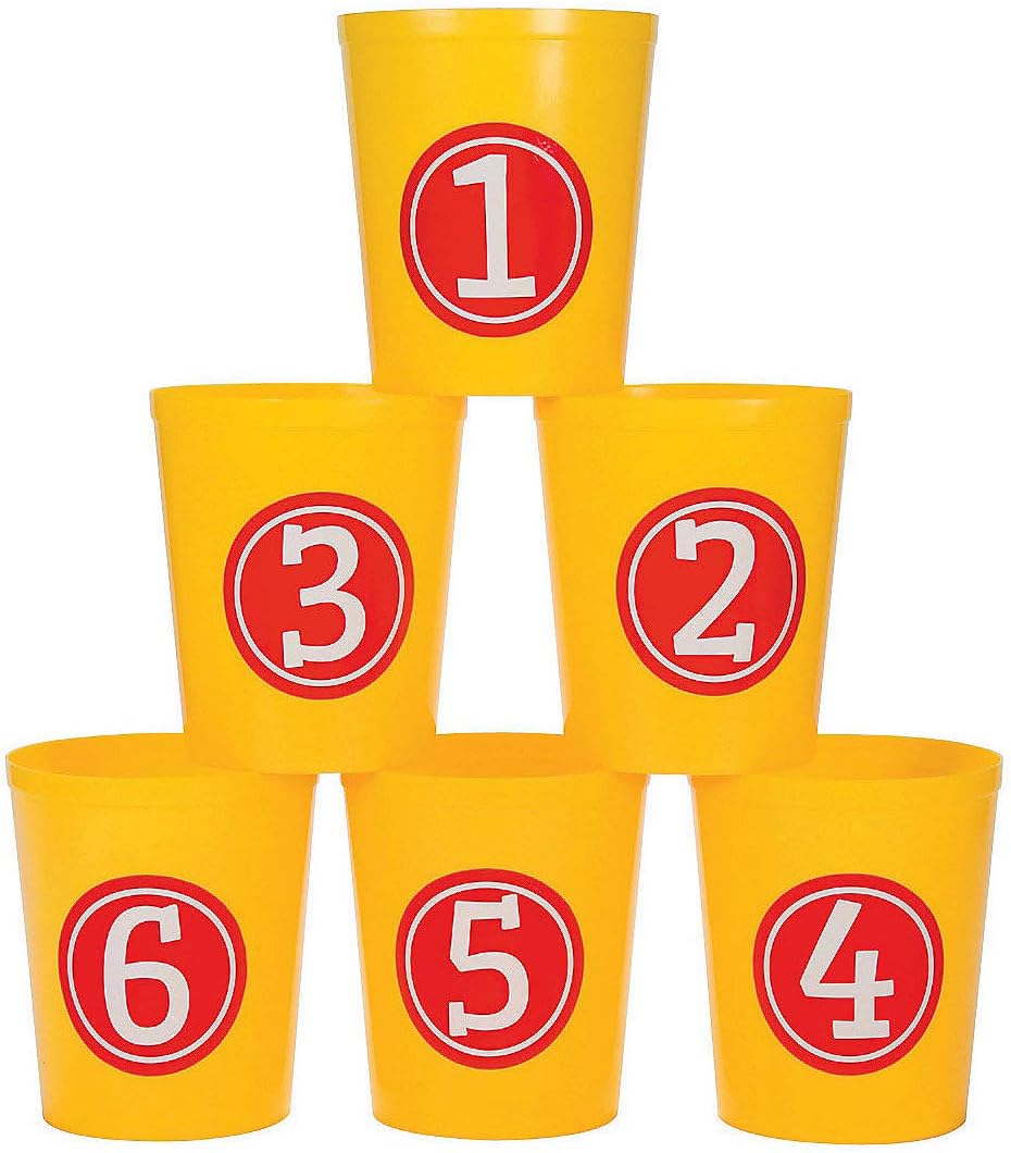 Fun Express Grand Bean Bag Toss Game Buckets - Toys - 6 Pieces - Multicolor