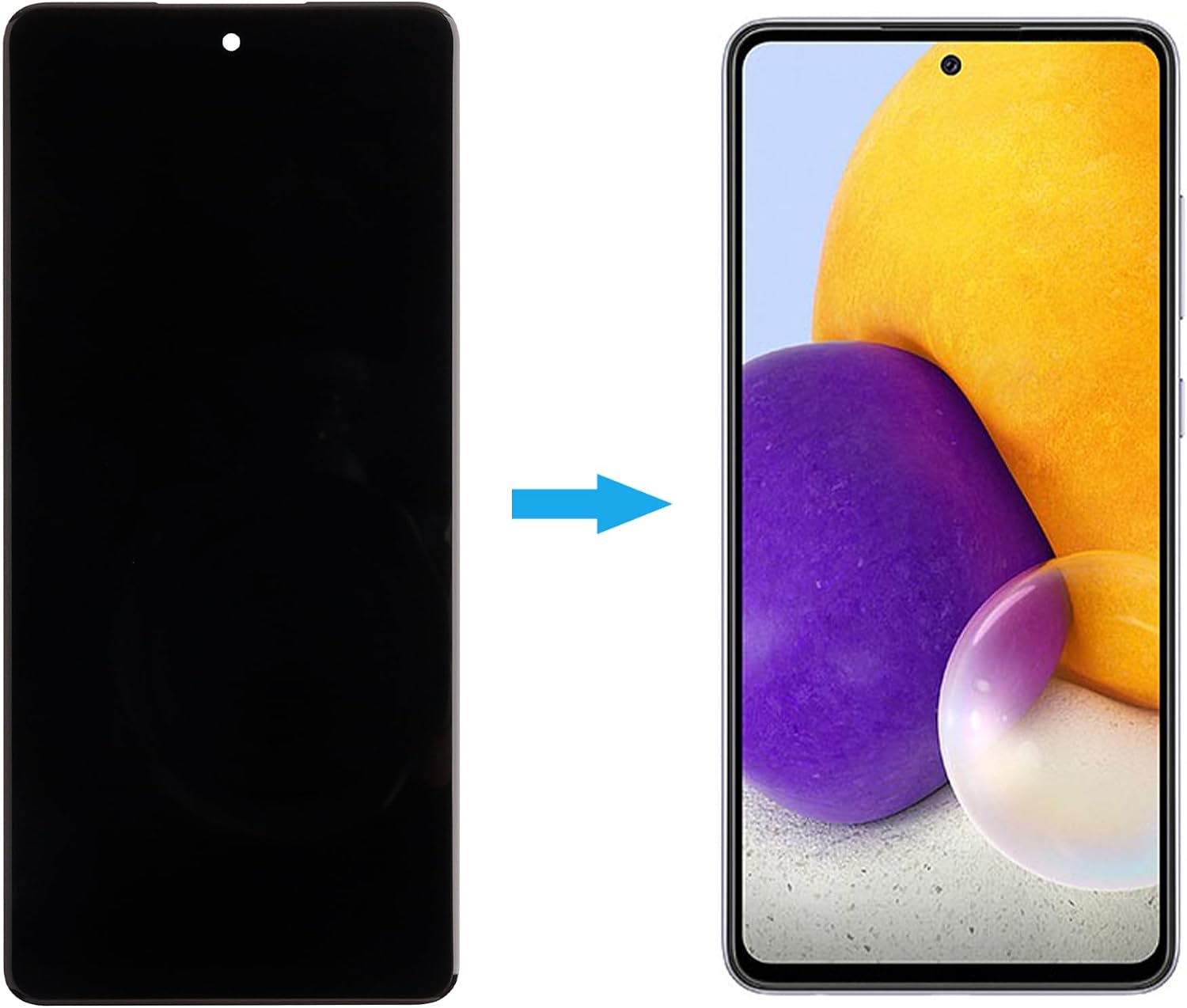[New] Duotipa TFT LCD Display for Galaxy A72 4G SM-A725 SM-A725M SM-A725F SM-A725F/DS 6.7'' Touch Screen Digitizer Assembly Repair Parts -No Fingerprint Function.