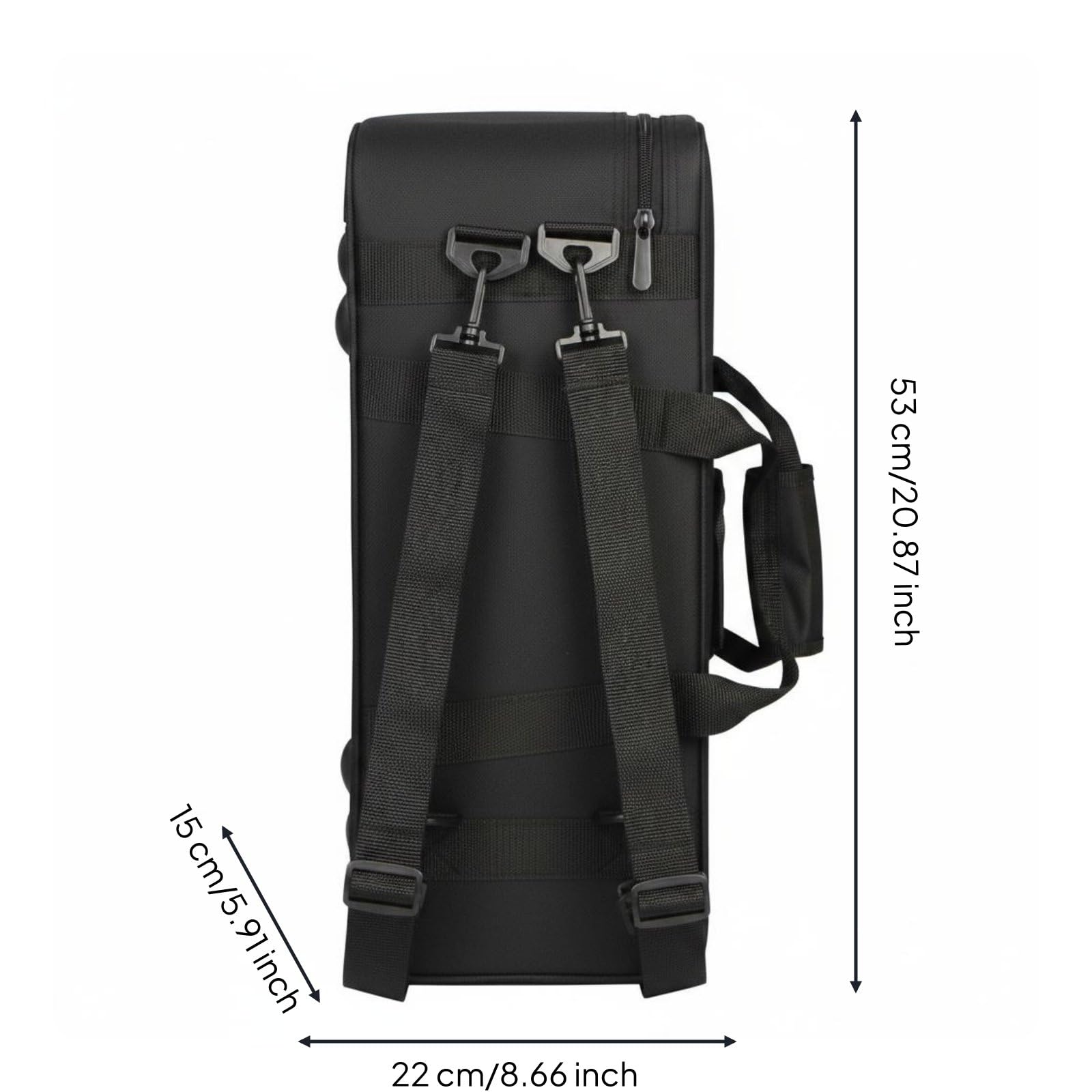 Custodia Tromba Valigetta Porta Strumenti Borsa Oxford Tessuto Imbottita Protezione Trasporto Resistente con Manico E Tracolla Adatta per Praticanti Bande Scuola 53x22x15cm