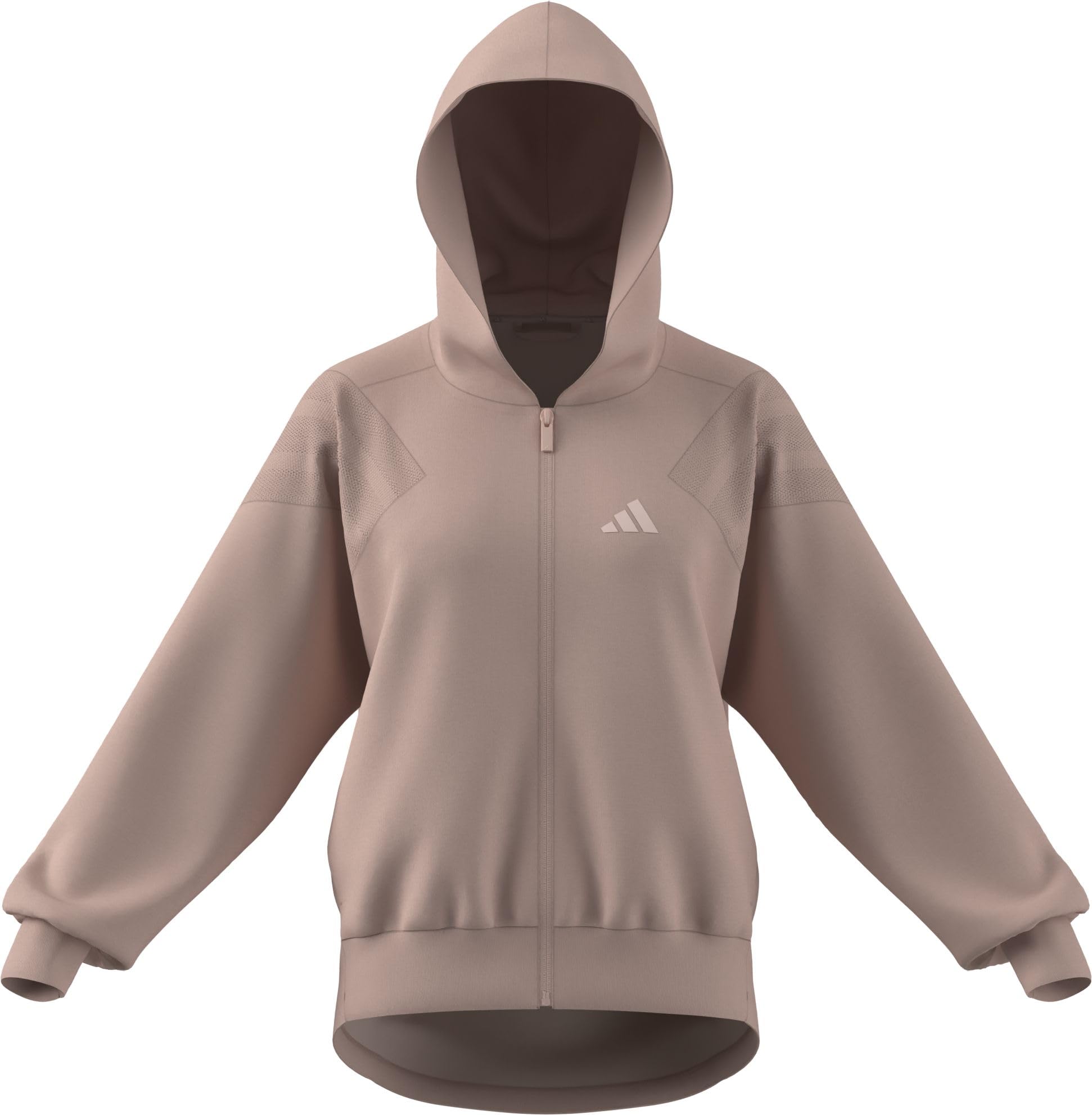 adidas Women's FUTURE ICONS THREE STRIPES HOODIE, blush pink, M