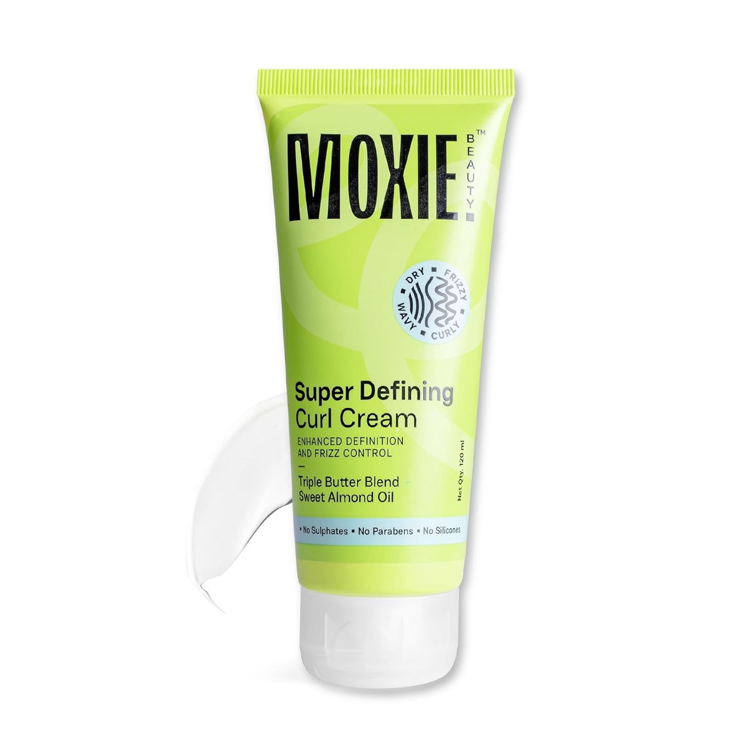 Moxie Beauty Super Defining Curl Cream – 96% Hair Moisture Retained | For Curly & Wavy Hair | Made With Mango Seed, Cocoa Butter & Almond Oil | (120 ml) Moxie Beauty Super Defining Curl Cream – 96% Hair Moisture Retained | For Curly & Wavy Hair | Made With Mango Seed, Cocoa Butter & Almond Oil | (120 ml)